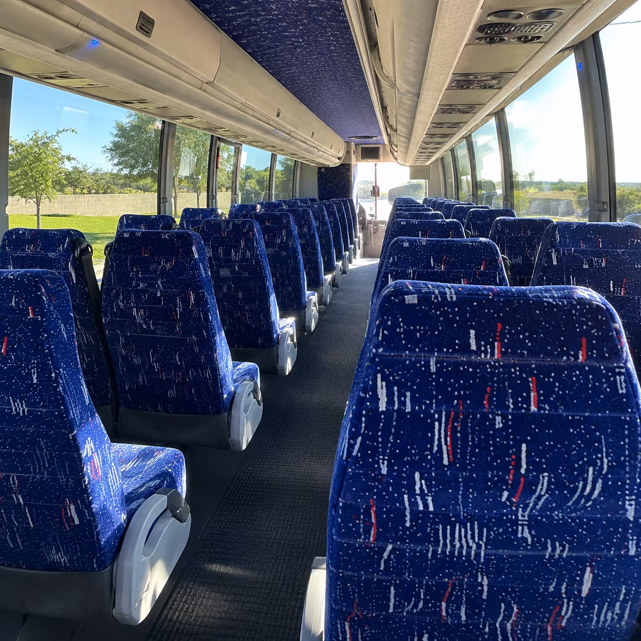 charter buses for large wedding weekends at empire polo club and fantasy springs